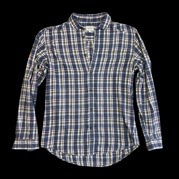Frank & Oak flannel plaid collared button down long sleeve shirt large - Picture 10 of 10